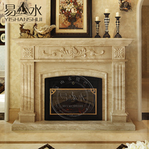 Yishanshui marble mantel European carved natural stone decoration cabinet Villa living room heating stone fireplace