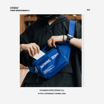 Mens chest bag sports womens summer ins tide brand fanny pack Cool trend Japanese dead fly student tooling Canvas messenger bag