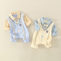 Baby clothes autumn clothes for mens college windy clothes and foreign outfits for newborns 100 days one-piece clothes spring autumn