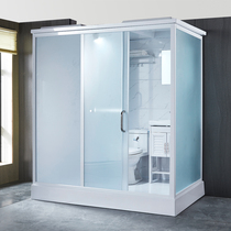 Overall shower room one-piece toilet with toilet tempered glass partition bathroom bathroom shower bath home for home