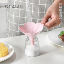 Japan SP Plastic Cherry Blossom Funnel Home Kitchen Soy Sauce Wine Oil Jug Liquid Packing Tool Powder Funnel