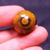 Nine-Eyed Page Rock Coin Stone Monty Bead One eye with eye kernel black sleeve line Need for jade 20mm round bead