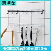 Non-perforated strong adhesive hook Kitchen wall adhesive hook Shelf row of wall hanging wall long row of hooks