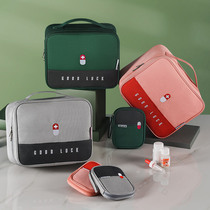 Fabric medicine box drug storage box household multifunctional drug box portable large capacity multifunctional medicine bag