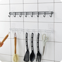 Non-perforated strong viscose hook kitchen wall hook rack a row of wall hanging wall long row hooks