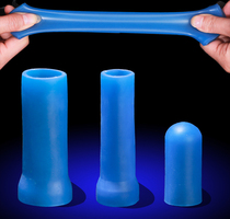 New mens penis silicone protective sleeve physical stretch exerciser suction cover extended connection sleeve accessory