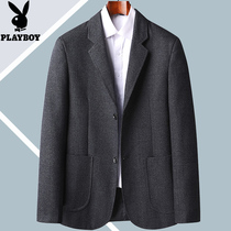 Playboy spring and autumn suit Male middle-aged casual small suit Middle-aged dad spring coat single west top