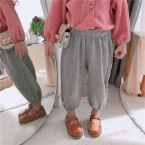 Female Children Autumn Clothing New Pants Baby Loose Foreign Air Light Cage Pants Han Version Girl Grandma Pants Pure Cotton Long Pants Tide