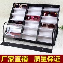 18-grid glasses storage box glasses display box sun glasses shelf counter display stand stall box