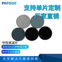 Neutral Damper Optical Density Filter Transmittance 1%2%5% 10% 30% 50% 70% etc Φ50 * 2mm