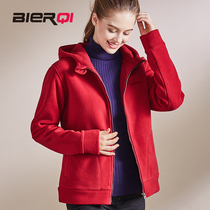 Bilzi fleece coat lady hooded fleece coat women double-sided velvet for middle-aged and elderly winter 2021 New Products