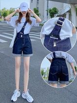 Tide Card Denim Shorts Womens Summer New Design Sensation Small Subbroadlegs Single Shoulder Back With Pants A Character Hot Pants