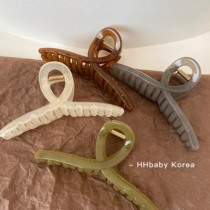 (HHBABY)Korean retro Morandi jelly color large grab clip hair grab the back of the head hair card shark clip female