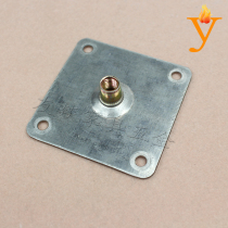 Sofa foot connecting iron sheet White zinc 7*7 Furniture hardware accessories 8 centimeter rod metal connecting sheet fixing screw kit