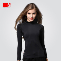 Nayi costumes female high-collar modern dance jacket black 7-point sleeve dance dress national standard dance female practice dance practice dance uniform