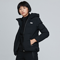 Hongxing Erke womens cotton coat winter coat trend Korean version of light quick-drying warm cold black hooded cotton jacket women