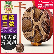 Dunhuang brand small three string 621 Pingtian acid wood material Shanghai national musical instrument delivery accessories