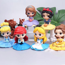 Birthday cake decoration ornaments Snow White Q version sitting posture afternoon tea Cinderella Alice baking dress