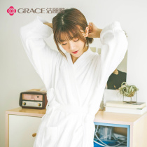  Jie Liya bathrobe pure cotton mens and womens nightgown towel material Couple yukata five-star hotel thick cotton yukata