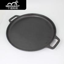 30cm cast iron baking tray thickened pig iron non-coated household round cast iron pan barbecue pan frying pan
