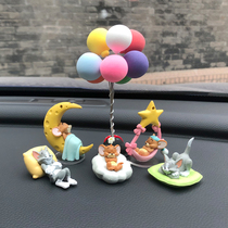 Personality Cute Cat And Mouse Car Swing Piece Cake Handmade Creative On-board Interior Accessories Women Upscale Decorations