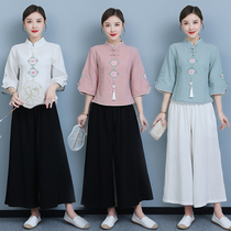 Spring and summer female wind of the retro cotton disc embroidery flower of the female cotton disc