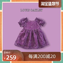 GIRLS SUMMER DRESSES LOUIS OAKLEY childrens new Chiffon skirt HOLIDAY short-sleeved PRINCESS dress tide