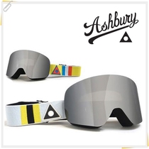 Send lenses]ASHBURY Korean ski goggles men and womens display version of the large lens face small black pants 3