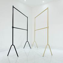 Light luxury clothing display rack womens shopping mall floor rack childrens clothing double-layer multi-layer hanger simple clothing storage rack