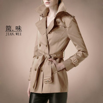 2021 spring and autumn high-end spring coat new fashion temperament slim double-breasted thin British windbreaker female short model