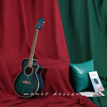 Christmas photo background cloth net red solid color ins Wind hanging cloth theme props dark green retro red studio decoration clothing Photo photography photography green ornaments set black cloth