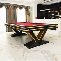 Pool table Household standard custom light luxury style Indoor black 8 nine-ball table Club American villa pool table