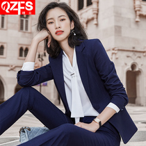 High-end professional suit jacket womens autumn and winter dress temperament goddess fan large size formal occasion suit advanced winter