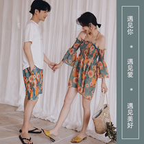 Couple beach suit female bikini three-piece swimsuit sexy thin 2021 new seaside honeymoon ins wind