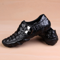 Spring Summer New Bean shoe Mens leather mens casual mens shoes Crocodile leather clasp leather shoes Korean version trendy mens shoes