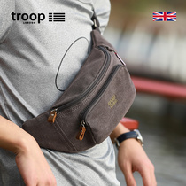 Troop Mens Canvas Pocket Mens Satchel Chest Bag Mens Retro Mobile Phone Mens Purse Mens Purse Women Sports Skew Satchel Cloth Bag