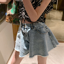 (Correct version) 2021 spring and summer new pants ruffle jeans shorts King home AW wild sexy