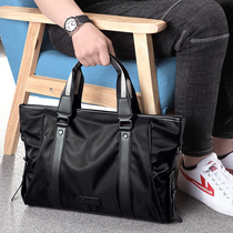 Mens briefcase male business package Oxford shoulder slope bag 14 inch computer handbag Tot bag