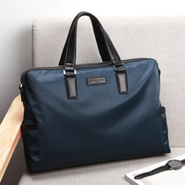 Briefcase Business Mens Canvas Casual Large Capacity Single Shoulder Bag Mens Official Business Oxford Cloth File Bag Handbags Men