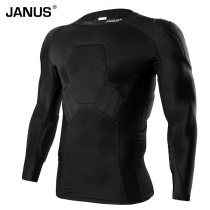Football jersey long sleeve mens autumn and winter sports goalkeeper clothing goalkeeper top thick sponge anti-collision tights