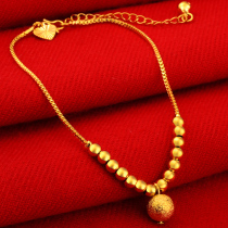 Chow Tai Fook Huanmei Vietnam sand gold ankle chain female 999 Bell unlimited money anklet women sexy