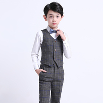Flower girl dress boy small host vest suit children suit piano performance boy small suit spring and autumn