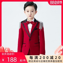 Childrens suit Flower girl boy dress suit Boy Korean version handsome autumn three-piece set fashion catwalk suit