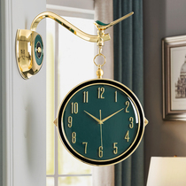 Modern light luxury double-sided wall clock living room creative silent two-sided clock home restaurant Wall quartz clock decorative table