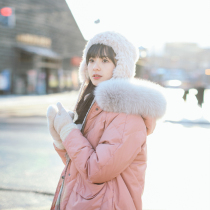 Original 90 white goose down Fox big fur collar down jacket 2021 autumn and winter New