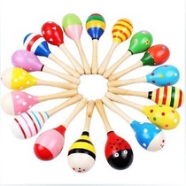 Special Kindergarten Orff Early Education Musical Instrument Small Sand Hammer Sand Ball Wooden Childrens Educational Early Toys