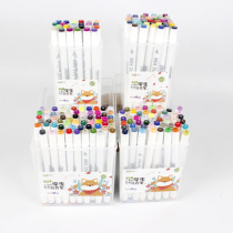 Double-headed water-based marker pen set Art students painting water-soluble color pen Anime color marker 48 colors