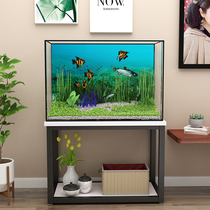 Nordic wrought iron fish tank rack turtle tank rack solid wood stainless steel base TV cabinet side table custom simple fish tank cabinet