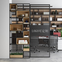 Hair salon Industrial wind partition shelf Living room Dining room Wrought iron mesh decorative wall Office bookshelf screen floor stand