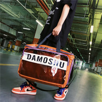 Tidal Cool Large Capacity Travel Bag Women Dry Wet Separation Fitness Yoga Swimming Bag Mens Double Back Skew Satchel Luggage Bag